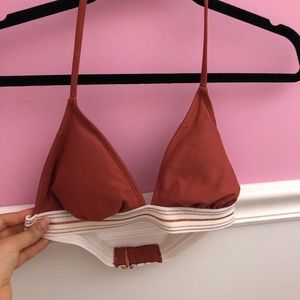 Burgundy String Bikini Top